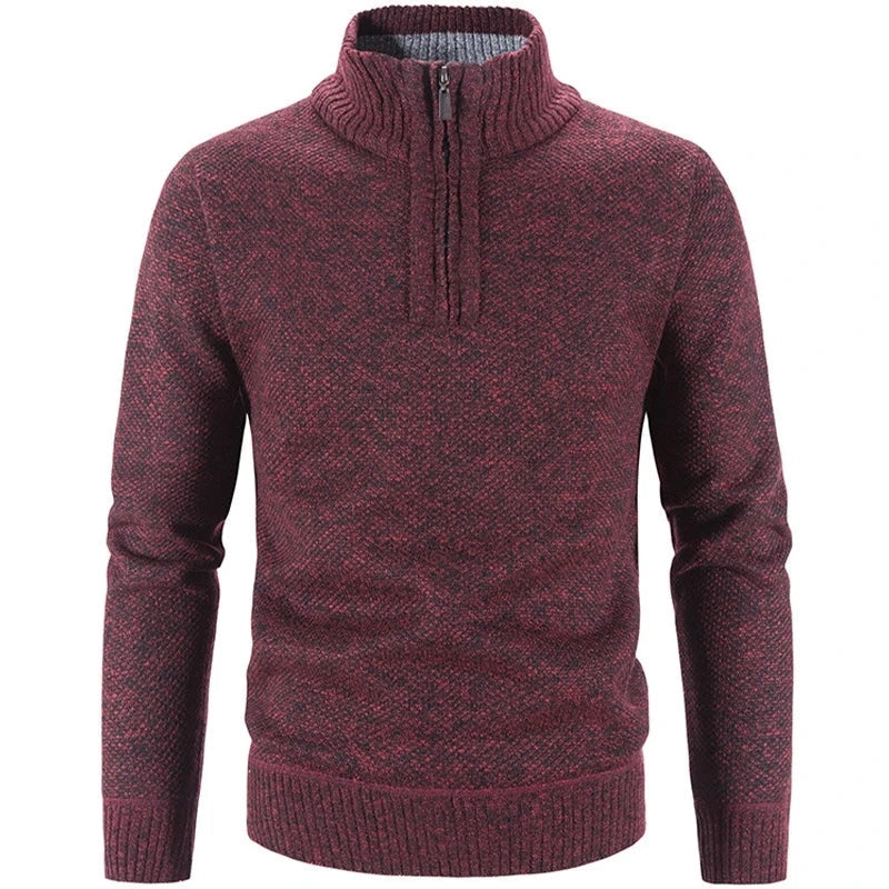 Men’s Half-Zip Embroidered Collar Sweater Raufford RF181