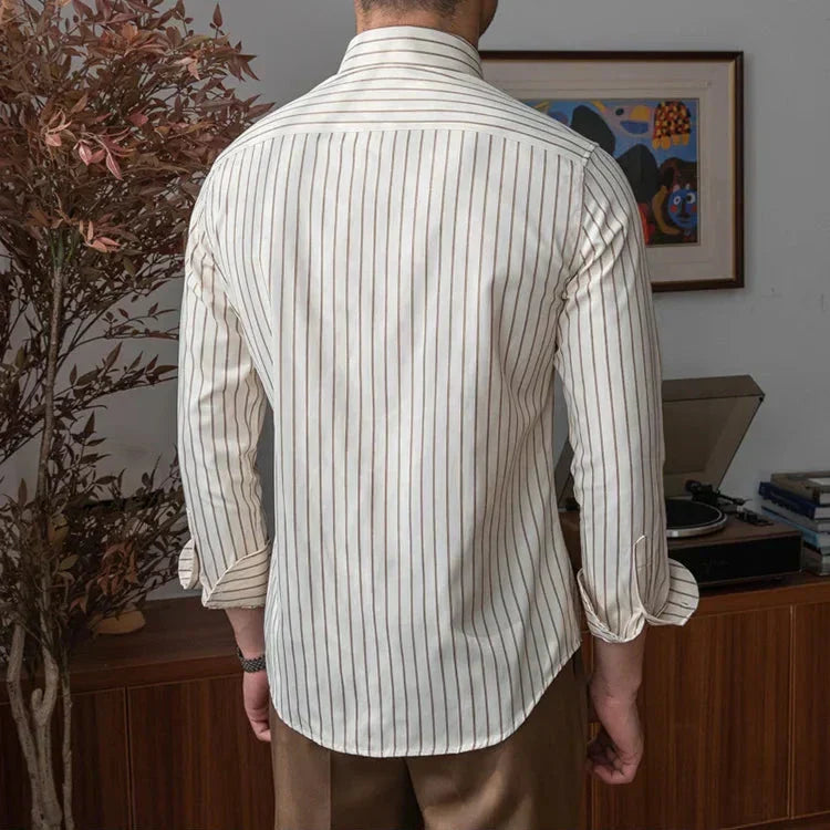 Men's Striped Cotton Dress Shirt Raufford RF056