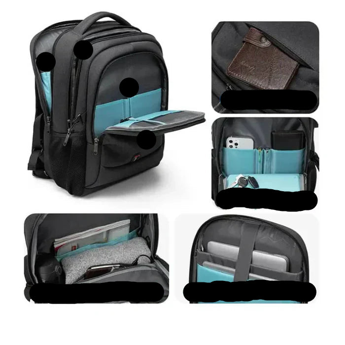 Men’s Executive Backpack Raufford RF084 – 17" Laptop, Water-Resistant, USB Port