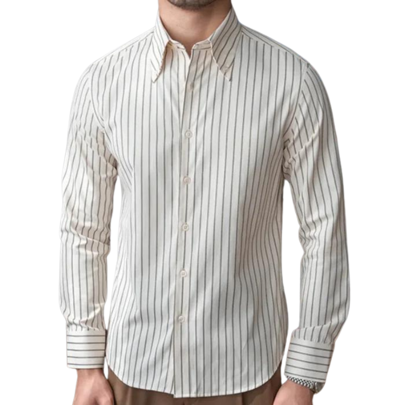 Men's Striped Cotton Dress Shirt Raufford RF056